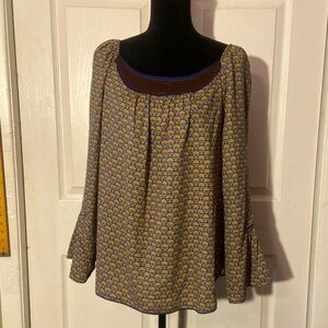 Cotelac Women’s Blouse Sz 4/XL French Parisian Cottagecore Peasant Cotton Blend